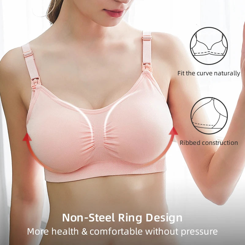 Large Size Nursing Bra Seamless Gathering Type