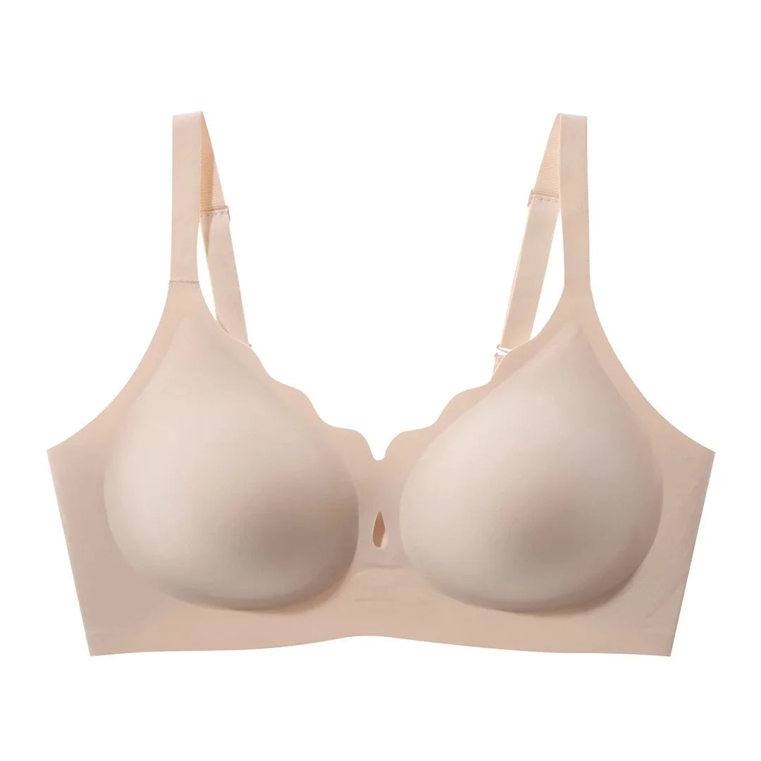 JC07-Women's Water Drop Hollow Lace V-Neck Bra