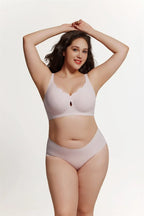 JC07-Women's Water Drop Hollow Lace V-Neck Bra